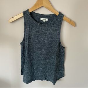 2/$20 Madewell Heather Blue Linen Tank
